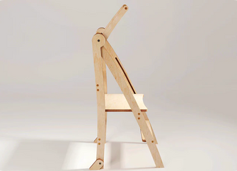 Holz Lernleiter Montessori: Multifunktionaler, klappbarer Lernturm für Kinder – Rosa