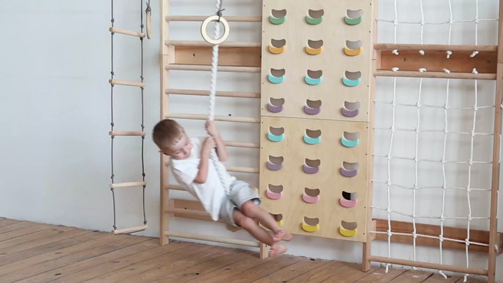 5-in-1 Kletterwand fürs Kinderzimmer & 3in1 Kinderschaukel-Set